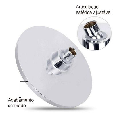 Ducha Chuveiro Articulado Lorben Redondo Para Aquecedor Solar Gás Gt6181