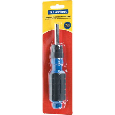 Chave de Fenda com Adaptador Contendo 6 Ponteiras