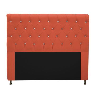 Cabeceira Estofada Cristal 195cm King Size Terracota