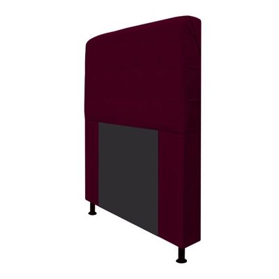 Cabeceira Estofada Dama 90 Cm Solteiro Suede Bordô