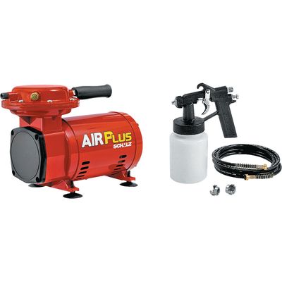 Compressor de Ar 250W 40Lbs Schulz Jet Air Plus com Pistola de Pintura Bivolt
