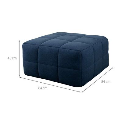 Módulo Puff Sofá Guldi Popup Linho Azul