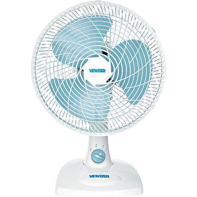 Ventilador de Mesa Ventar 30cm 3 Velocidades Potência 45W 127V - Branco/Azul