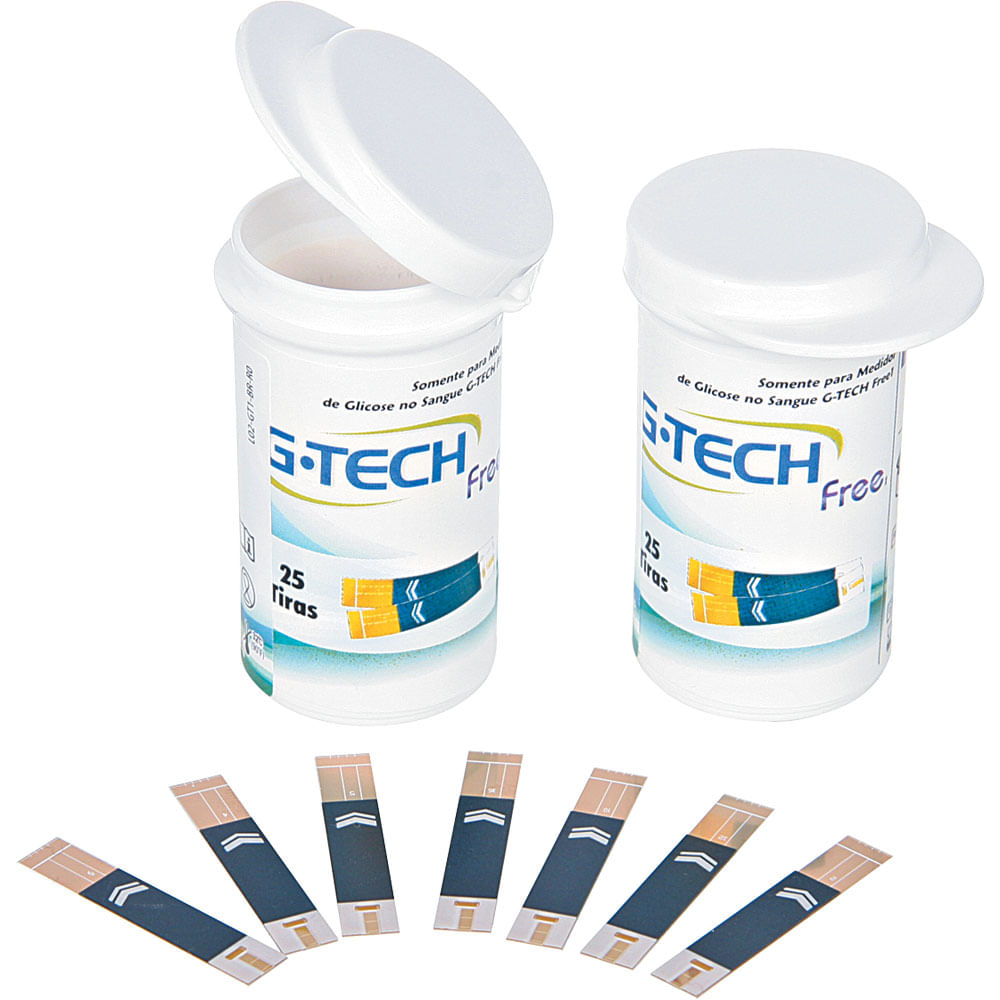 Tiras para Teste de Glicose com 50 Unidades G-Tech Free
