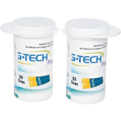 Tiras para Teste de Glicose com 50 Unidades G-Tech Free