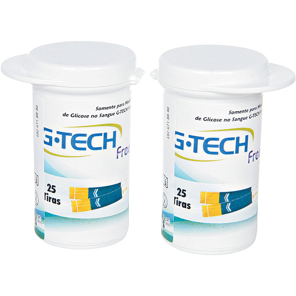 Tiras para Teste de Glicose com 50 Unidades G-Tech Free