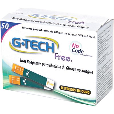 Tiras para Teste de Glicose com 50 Unidades G-Tech Free
