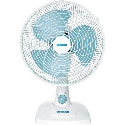 Ventilador de Mesa Ventar 30cm 3 Velocidades Potência 45W 127V - Branco/Azul