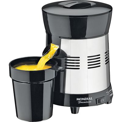 Extrator de Suco Profissional Mondial Premium Turbo E-10 Preto/Prata Bivolt
