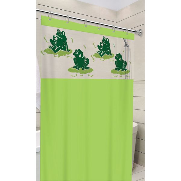 Cortina para Box 140x200cm PVC Vida Pratika Sapo Verde