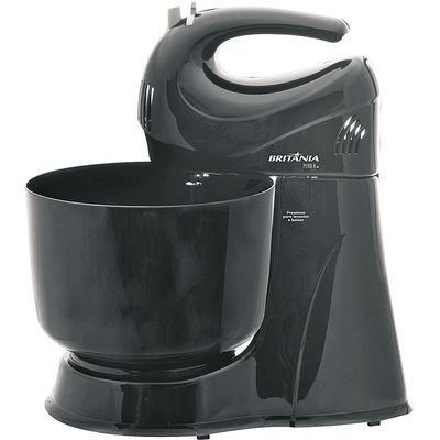 Batedeira de Mesa Britânia com 4 Velocidades Pérola Maxx Preta 127V