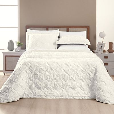 Cobre Leito Queen Harmonia 3 Peças Dupla Face - White