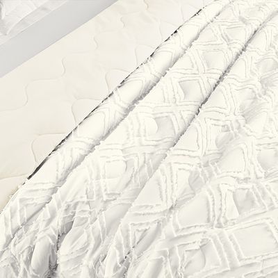 Cobre Leito King Harmonia 3 Peças Dupla Face - White