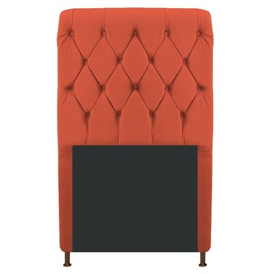 Cabeceira Estofada Cristal 100 cm Solteiro Suede Terracota
