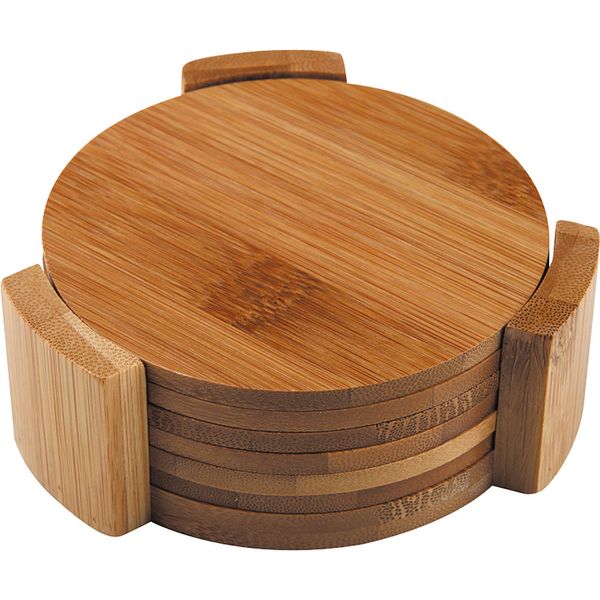 Conjunto de Porta-Copos 6 Peças de Bambu Anji