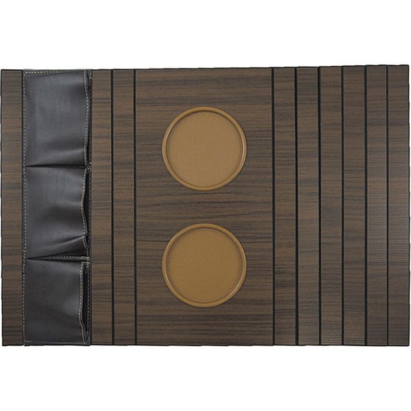 Lugar Americano de Madeira para Sofá com Porta Copos e Porta Controle Top Flex Tabaco