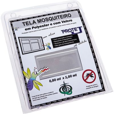 Tela Mosquiteiro para Janela 80x100cm Victória Réggia Protej Branca