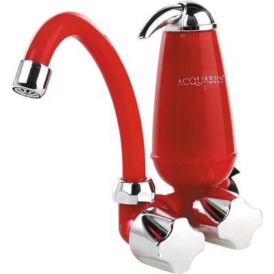 Torneira Móvel com Filtro BMV E05 Acquabios Vermelha/Cromada