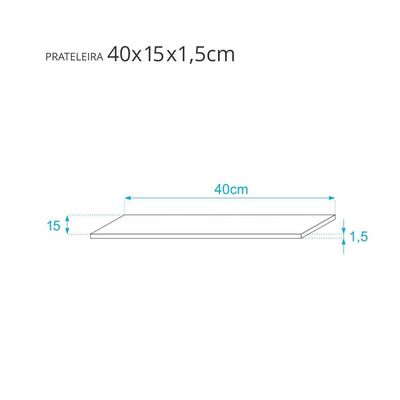 Prateleira 40 X 15cm Freijó Suporte Invisível
