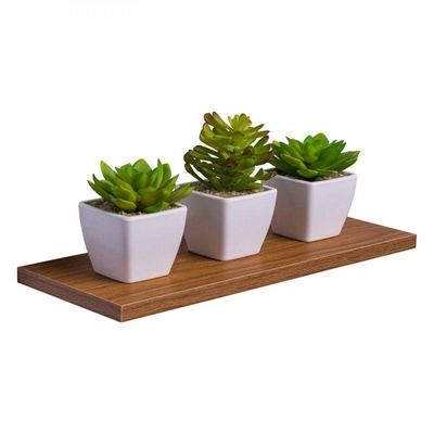 Prateleira 40 X 15cm Freijó Suporte Invisível