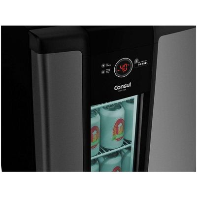 Cervejeira Consul Mais 1 Porta 82L 5 Níveis De Temperatura Para 75 Latas Czd12 Titanium 110v 110V