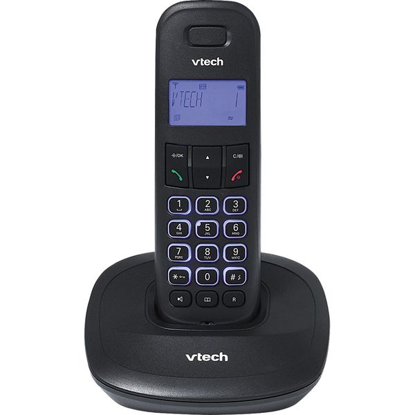 Telefone sem Fio com Identificador e Viva Voz Dect 6.0 Vtech VT650 - Preto