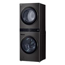 Lavadora e Secadora Elétrica Smart LG WashTower 17kg Aço Escovado Preto AIDD WK17BS6A 220V