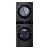 Lavadora e Secadora Elétrica Smart LG WashTower 17kg Aço Escovado Preto AIDD WK17BS6A 220V
