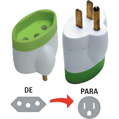 Pino Adaptador Reverso 2 Pólos + Terra 1632 Daneva