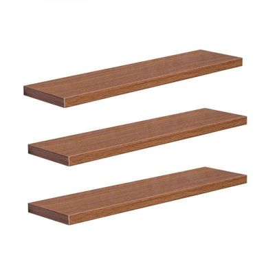 Kit 3 Prateleiras 60 X 15cm Freijó Suporte Invisível