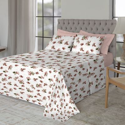 Jogo de Cama Casal 180 fios Fiori - Yasmin (7816)