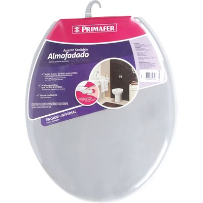 Assento Sanitário Almofadado Primafer Cinza