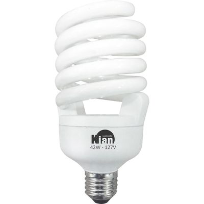 Lâmpada Mini Espiral 42W Kian Branca 127V