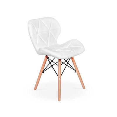 Kit Mesa Jantar Eiffel 90cm Branca 04 Cadeiras Slim Branca