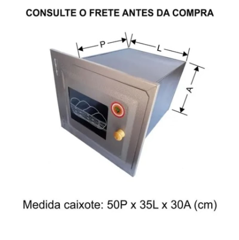 Forno De Fogão A Lenha Embutir Com Frente de Vidro Aço Nº 3