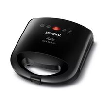 Grill E Sanduicheira Pratic Sn-01 750w Preta Mondial 110v Cor:Preto