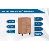 Gaveteiro p/ Escritório Presence c/ 4 Gavetas Branco - Demóbile