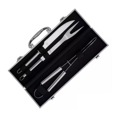 Kit Churrasco 3 Peças Com Maleta Zein