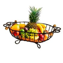 Fruteira De Mesa Rustica Ferro E Madeira Artesanal