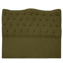 Cabeceira Casal Queen Para Cama Box Estofada Dunas Veludo Cor Chocolate