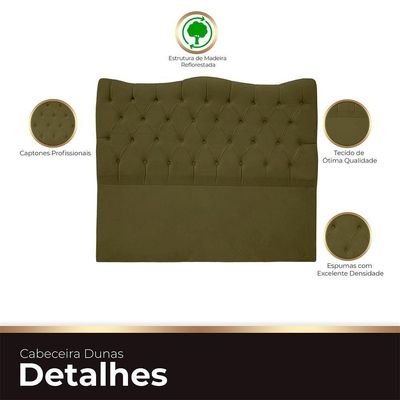 Cabeceira Casal Queen Para Cama Box Estofada Dunas Veludo Cor Chocolate