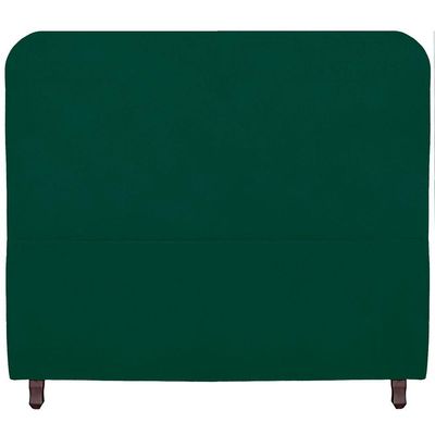 Cabeceira Casal Queen Estofada Para Cama Box Lizza Veludo Cor Verde Esmeralda