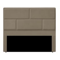 Cabeceira Casal Queen Estofada Para Cama Box Jade Veludo Capuccino