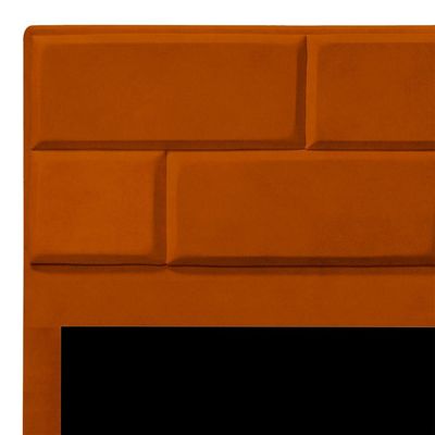 Cabeceira Casal King Size Estofada Para Cama Box Jade Veludo Cor Terracota