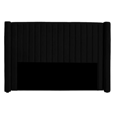Cabeceira Casal King Size Estofada Para Cama Box Alicia Veludo Cor Preto