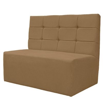 Cabeceira Casal Estofada Para Cama Box Ayla Veludo Cor Capuccino
