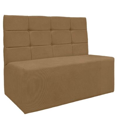 Cabeceira Casal Estofada Para Cama Box Ayla Veludo Cor Capuccino