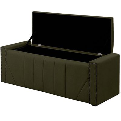 Cabeceira Casal Estofada Para Cama Box Ayla Veludo Cor Capuccino