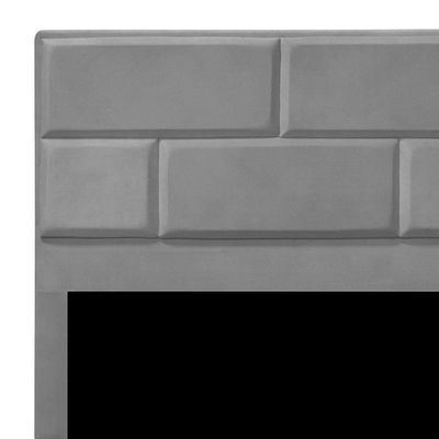 Cabeceira Casal Estofada Para Cama Box Jade Veludo Cor Cinza Claro