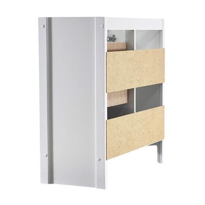 Gabinete Armário Banheiro Ditália 1pt 3gav Bn-05 Cor:branco Branco